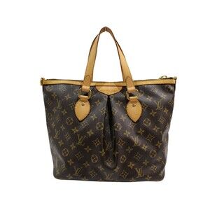 Louis Vuitton Tote Palermo Bag Canvas Monogram LV Brown